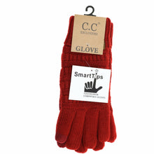 Load image into Gallery viewer, Women&#39;s Knit CC Gloves with Fuzzy Lining