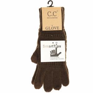 Solid Cable Knit Gloves