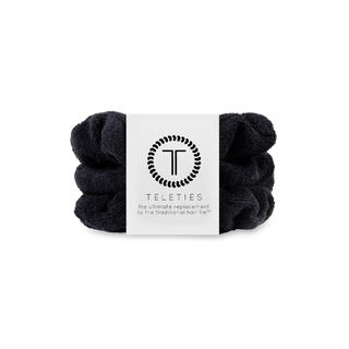 Terry Cloth Hair Scrunchie | Small | Jet Black