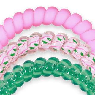 Spiral Hair Coils | Small | Merry Pinkmas Hair Ties