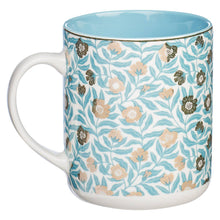 Load image into Gallery viewer, White/Teal Floral My Grace is Sufficient