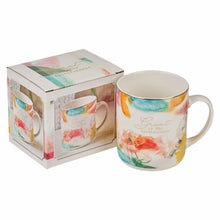 Load image into Gallery viewer, White/White Floral Great Is Mug