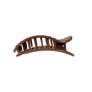 TELETIES crocodile-style hair clip with arched lattice top and decorative leaf clasp detail.