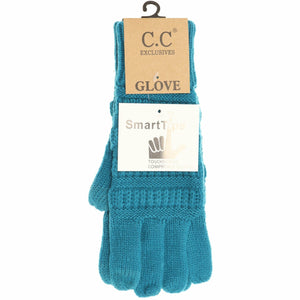 Solid Cable Knit Gloves