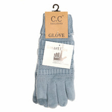 Load image into Gallery viewer, Women&#39;s Knit CC Gloves with Fuzzy Lining