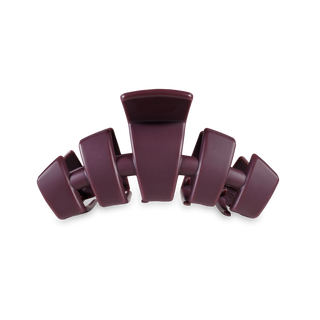 TELETIES Classic Hair Clip in burgundy color showing curved claw design with multiple grip sections