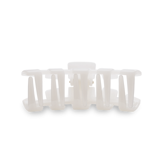 TELETIES classic hair clip in light colored finish against white background