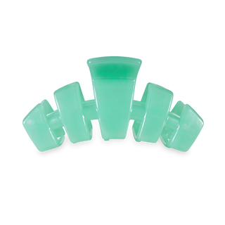 TELETIES Classic Hair Clip in translucent green with claw-style design on white background