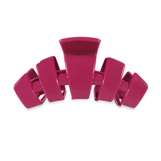 Pink TELETIES Classic Hair Clip with curved claw design for medium hair styling
