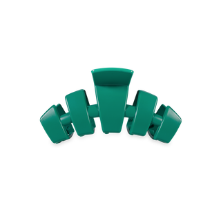 TELETIES Classic Hair Clip in translucent green with claw-style grip design