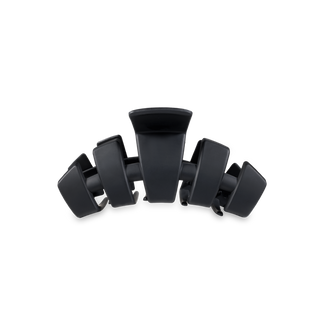 TELETIES Classic Hair Clip in dark matte finish against black background