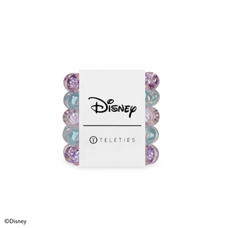 Disney TELETIES Daisy Duck hair ties in purple and blue colors with product packaging