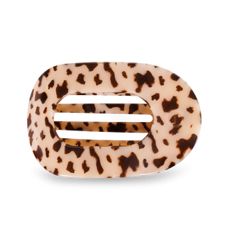 Round Flat Hair Clip | Small | Blonde Tortoise