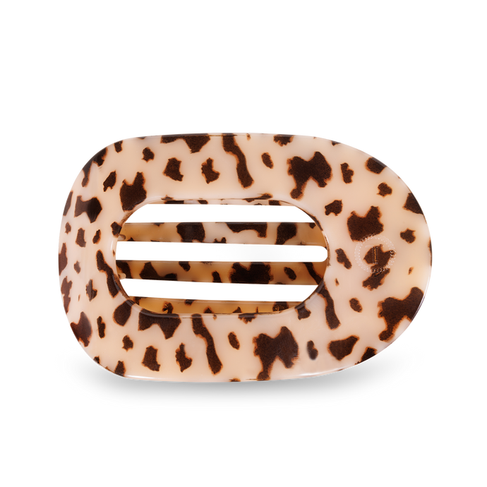 Round Flat Hair Clip | Small | Blonde Tortoise