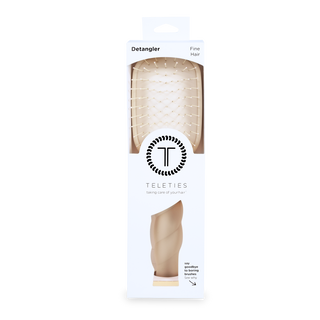 TELETIES detangler hair brush with curved bristles and ergonomic handle for gentle hair care