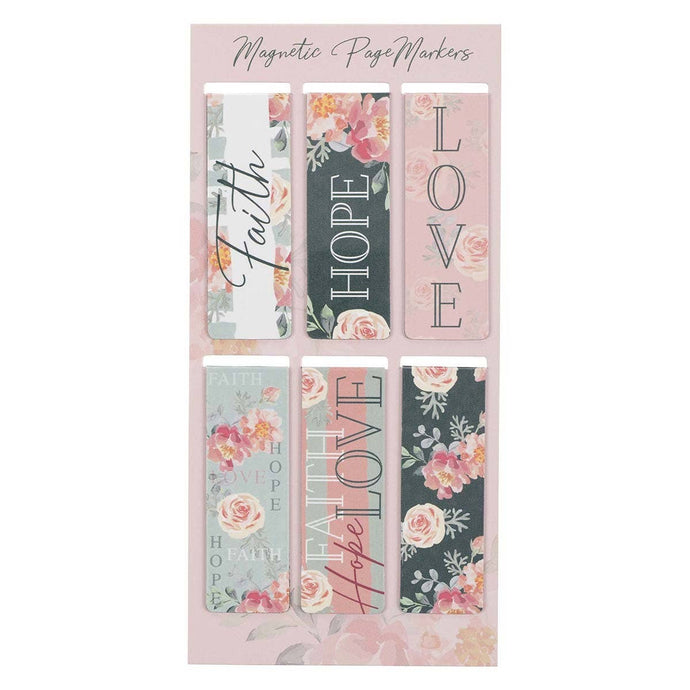 Magnetic Bookmark Set Vintage Floral