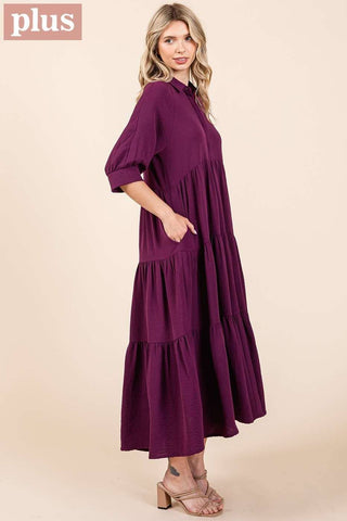Deep Teal Tiered Maxi Dress