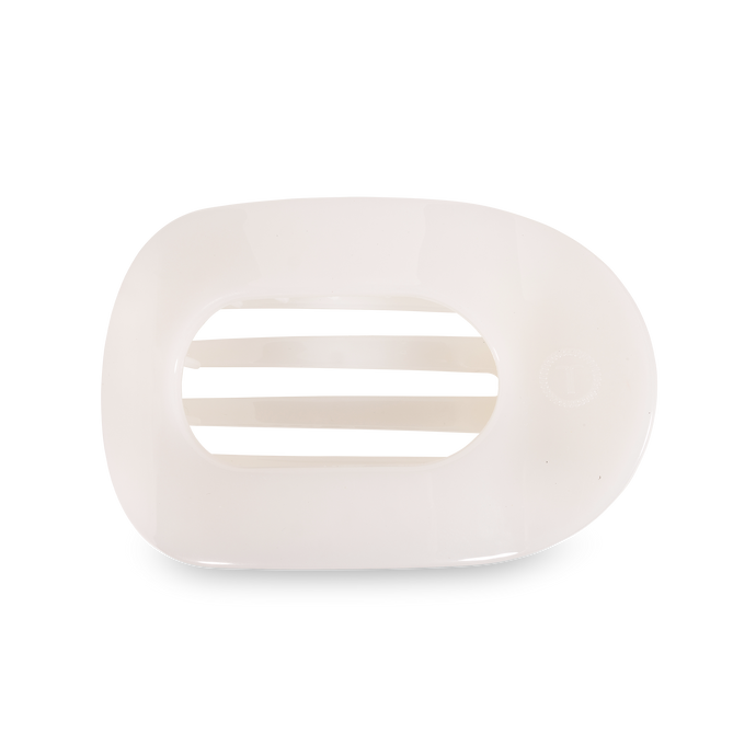 Round Flat Hair Clip | Medium | Coconut White