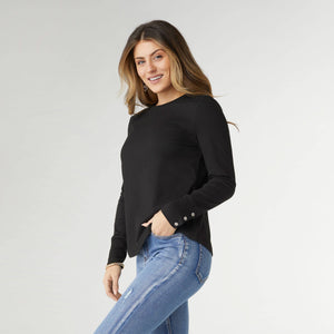 Scarlet Soft Knit Cuff Detail Top