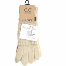 Load image into Gallery viewer, Women&#39;s Knit CC Gloves with Fuzzy Lining