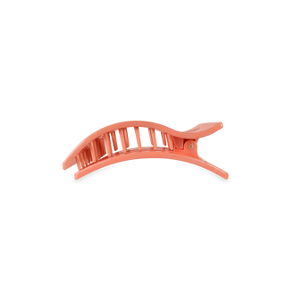 TELETIES flat rectangle hair clip with curved design and teeth for secure hold