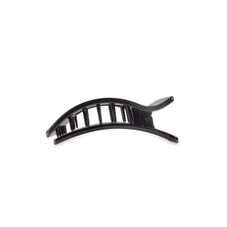 TELETIES flat rectangle hair clip with open lattice design and curved arched shape.