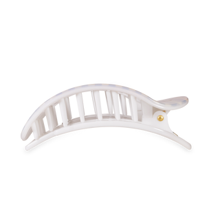 TELETIES flat round hair clip with curved design and secure grip mechanism