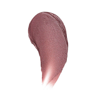 Poppy & Pout Donna lip tint swatch showing mauve-pink color with shimmer finish on white background