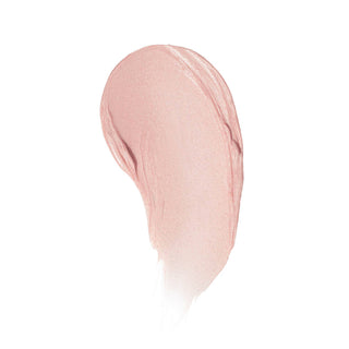 Pink lip tint swatch showing creamy, shimmery texture and color payoff on white background.