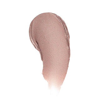 Poppy & Pout Faye lip tint swatch showing rose gold shimmer color on white background