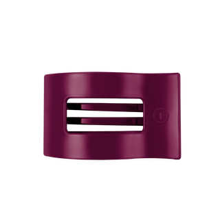 TELETIES flat rectangle hair clip with open center design and branded logo detail.
