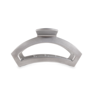 TELETIES medium open hair clip in translucent finish with curved design