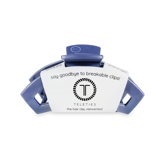TELETIES open hair clip in blue with strong grip design and breakage-resistant construction