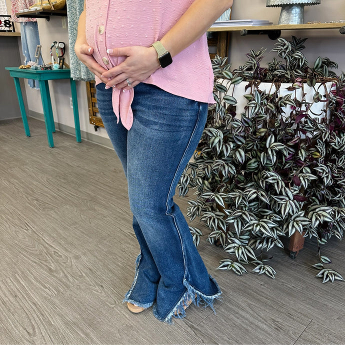 Maternity Fray Bootcut