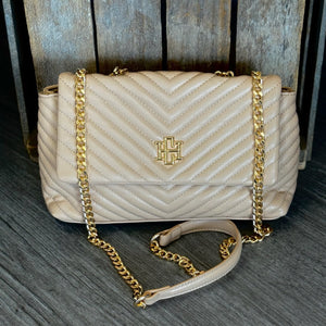 Neutral Quilted Crossbody