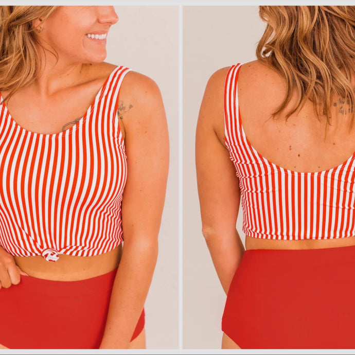 Front Knot Tankini Top