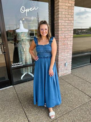 Southern Charm Chambray Dress